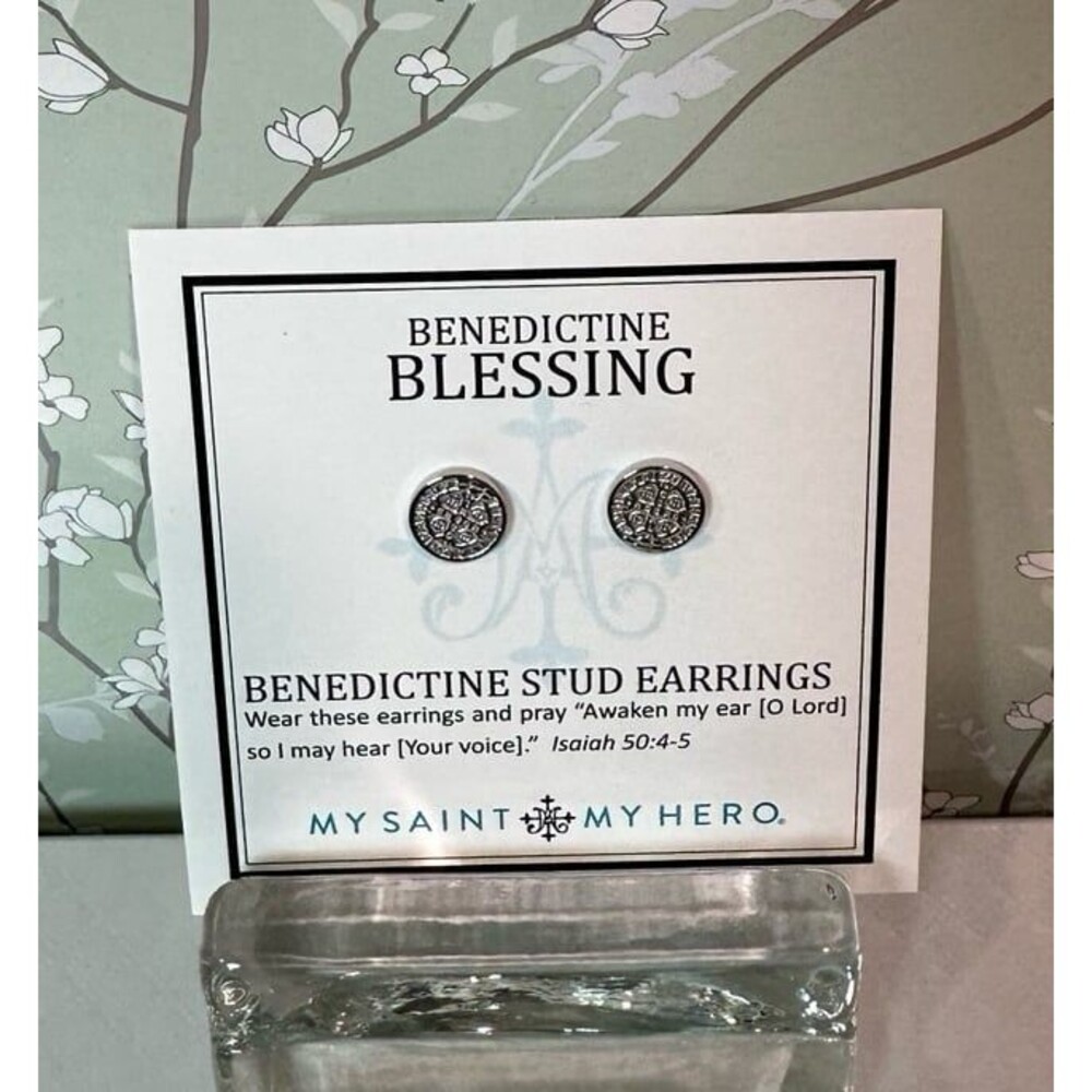 My Saint My Hero Benedictine Stud Earrings